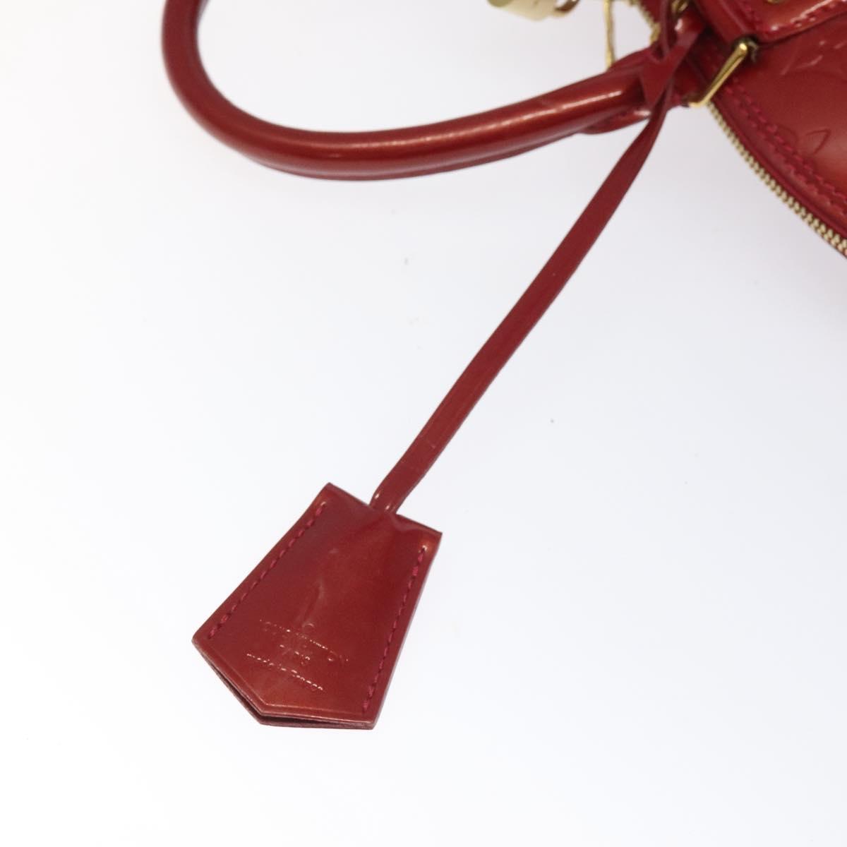 Louis Vuitton Alma Burgundy Patent Leather Handbag (Pre-Owned)