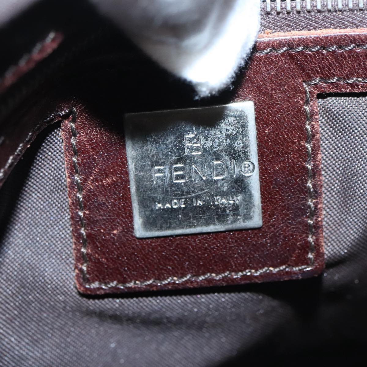Fendi Hobo Brown Canvas Shoulder Bag (Pre-Owned)