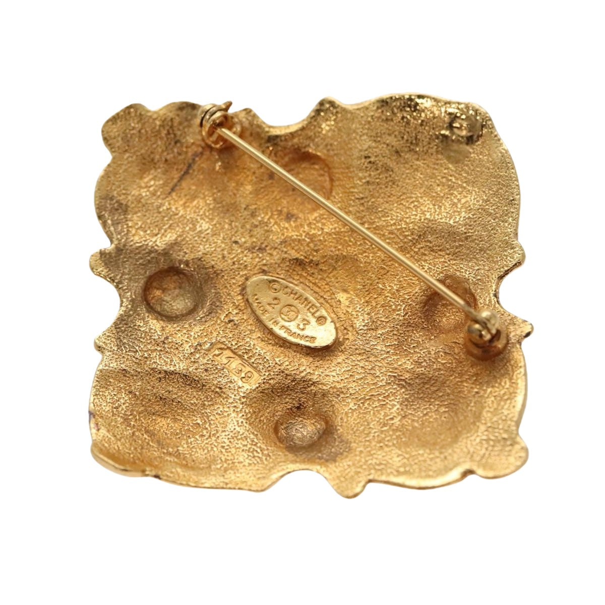 Chanel Gold Metal Brooch Jewelry (Pre-Owned)