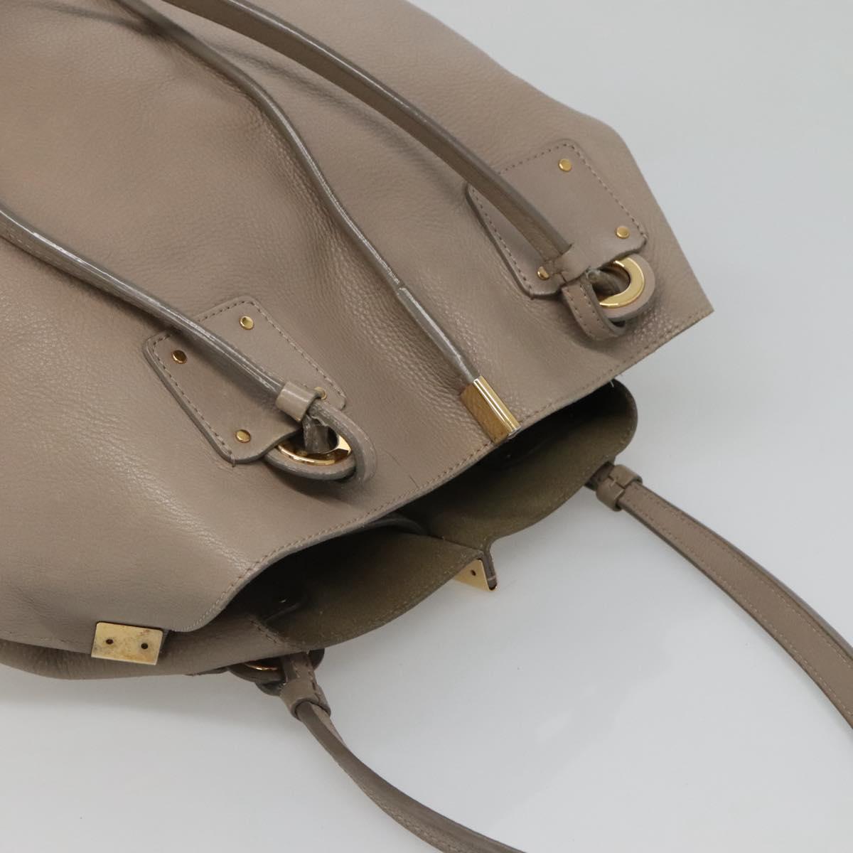 Chloé Vick Beige Leather Tote Bag (Pre-Owned)