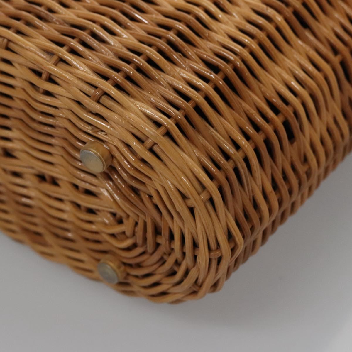 Salvatore Ferragamo Gancini Brown Wicker Handbag (Pre-Owned)