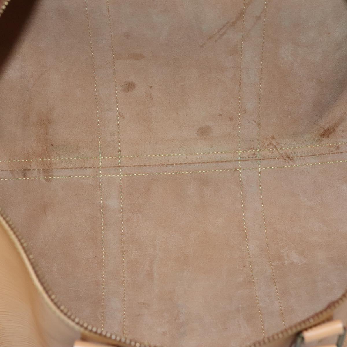 Louis Vuitton Keepall 50 Beige Leather Travel Bag (Pre-Owned)