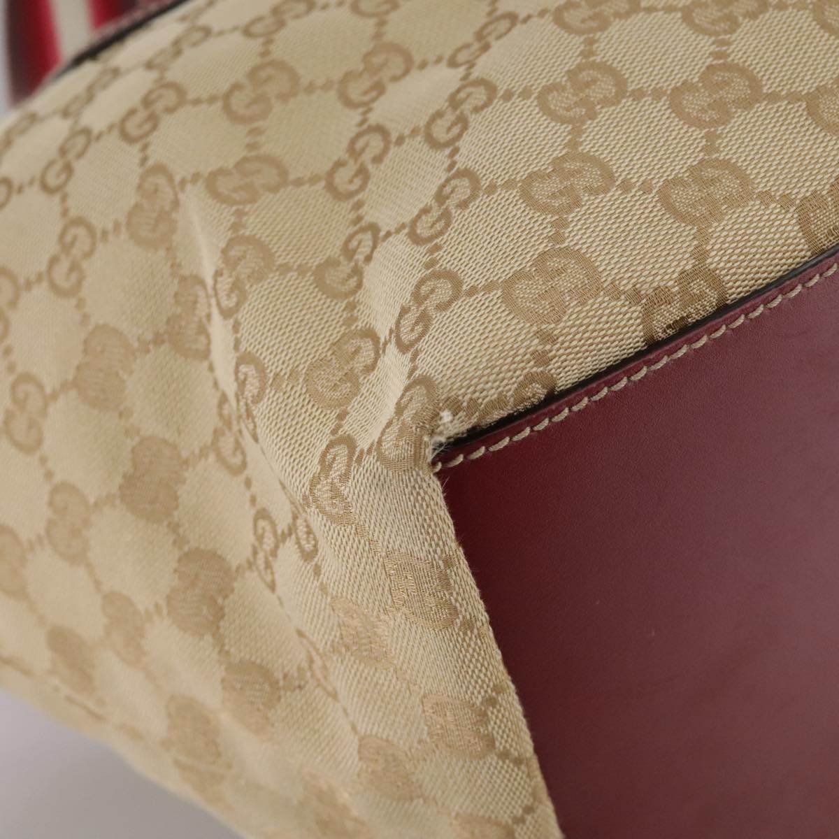 Gucci Gg Canvas Beige Canvas Tote Bag (Pre-Owned)