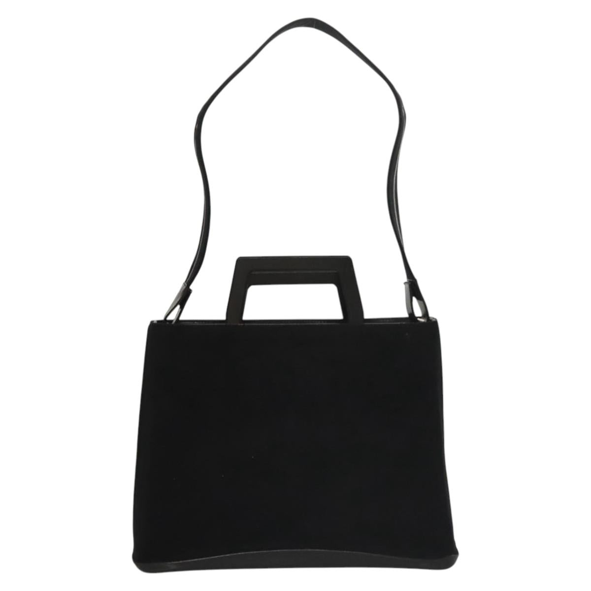 Salvatore Ferragamo Black Suede Shoulder Bag (Pre-Owned)