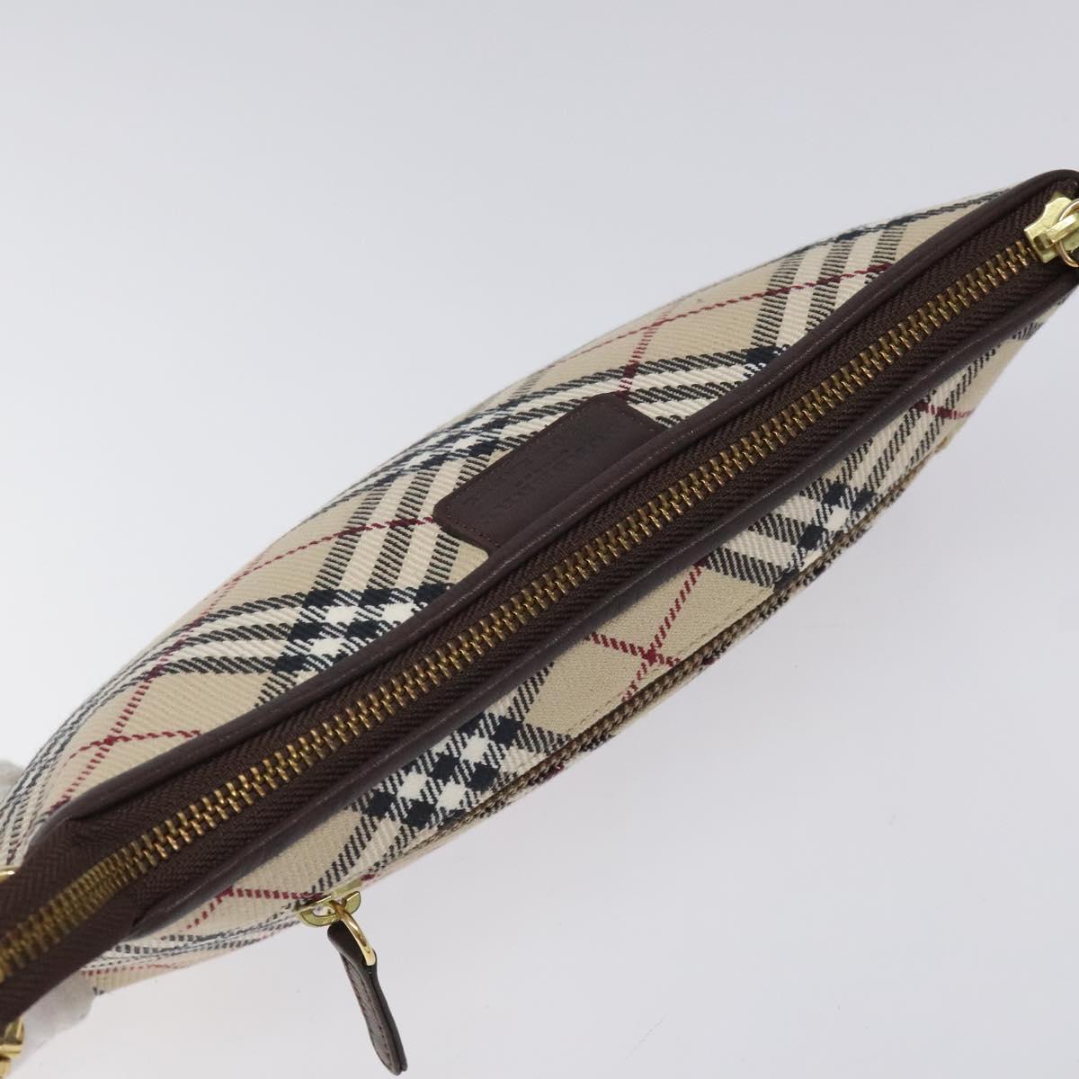 Burberry Nova Check Beige Canvas Clutch Bag (Pre-Owned)