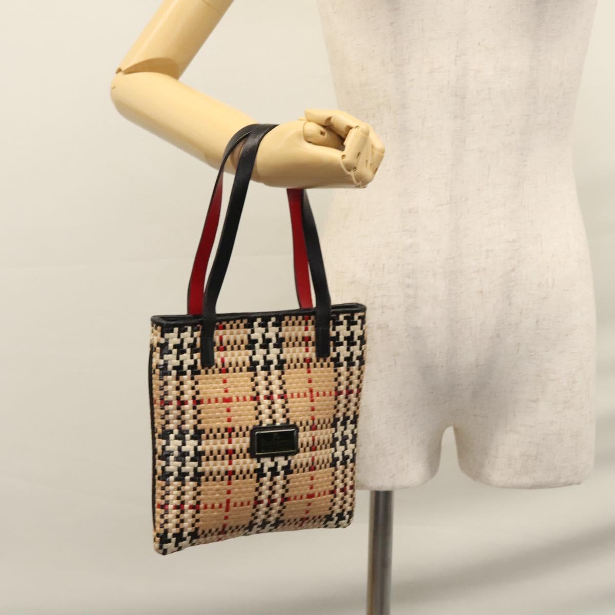 Burberry Black Label Beige Leather Handbag (Pre-Owned)