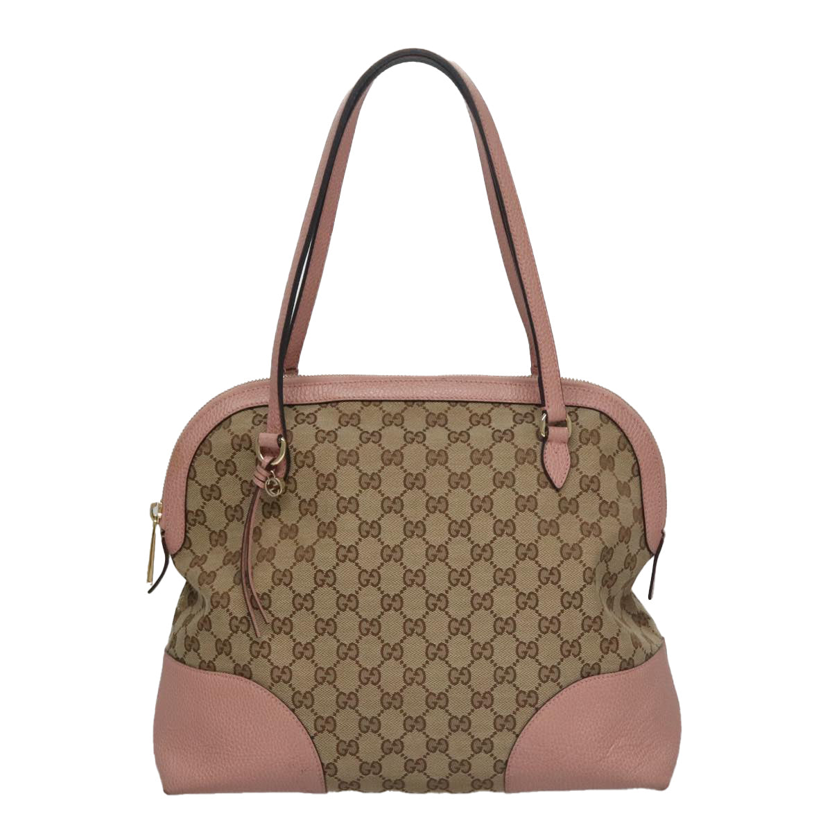 Gucci Bree Beige Canvas Shoulder Bag (Pre-Owned)
