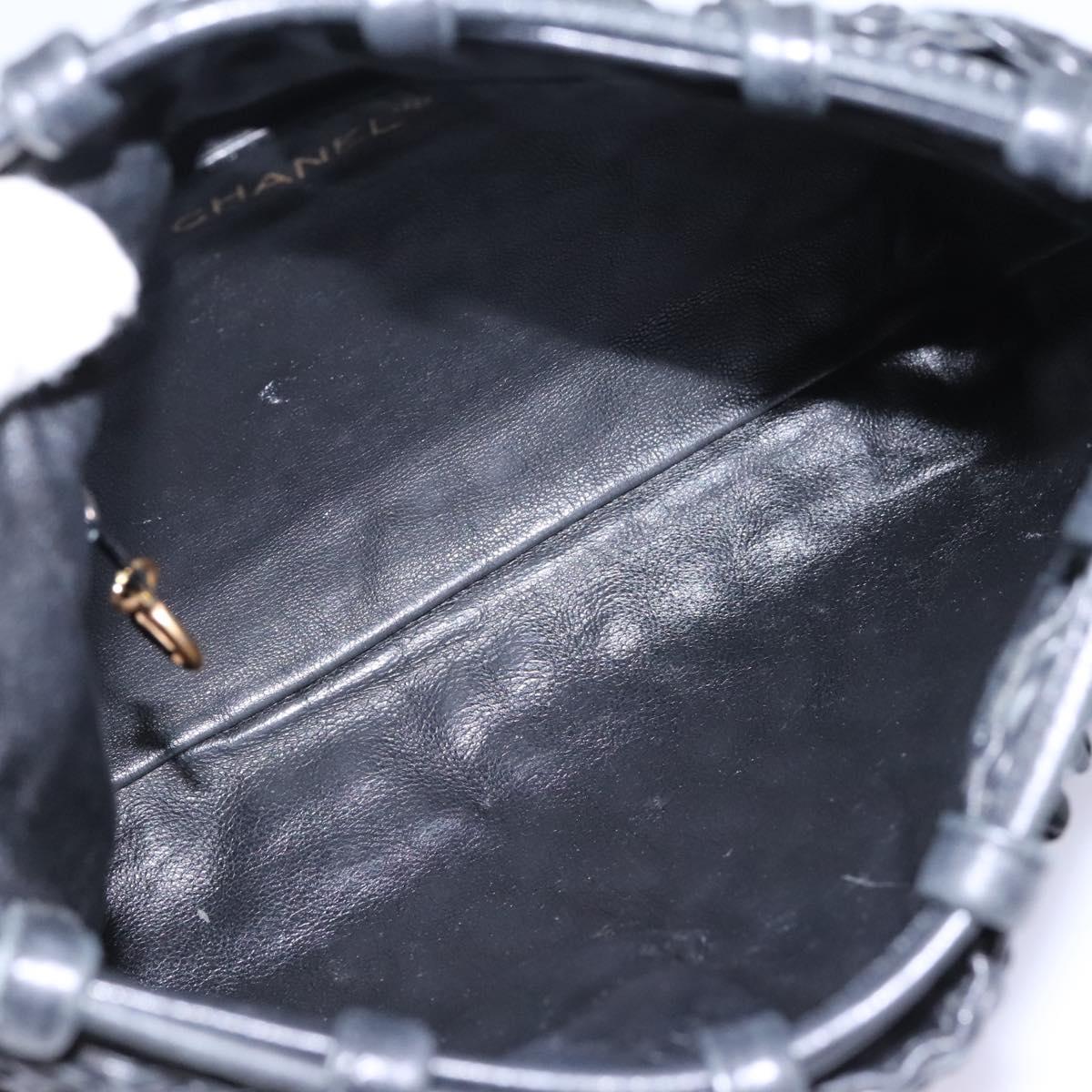Chanel Bucket Black Leather Shoulder Bag (Pre-Owned)