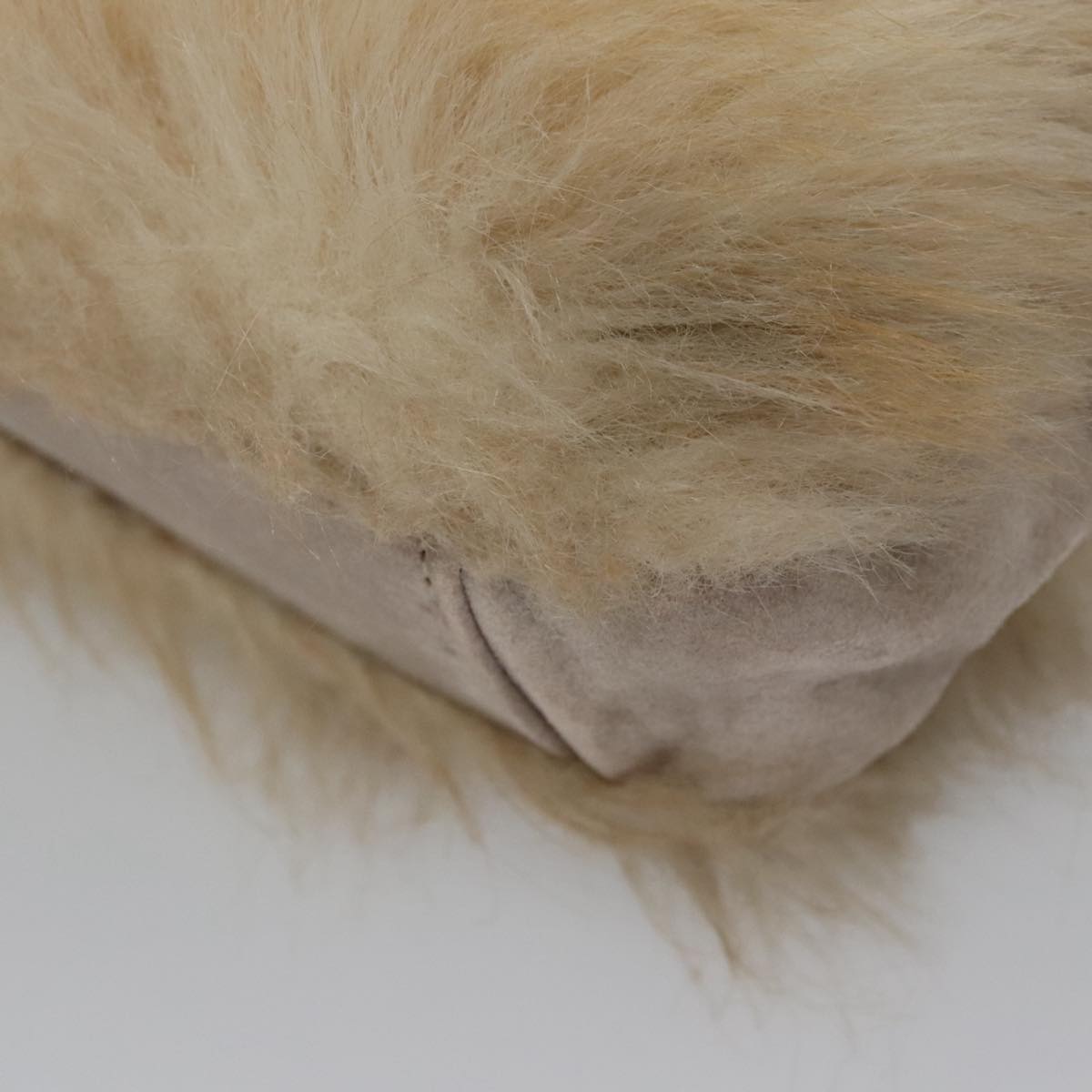 Burberry Blue Label Beige Faux Fur Handbag (Pre-Owned)