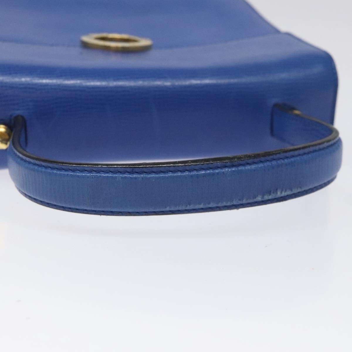 Céline Logo Du Cercle Blue Leather Handbag (Pre-Owned)