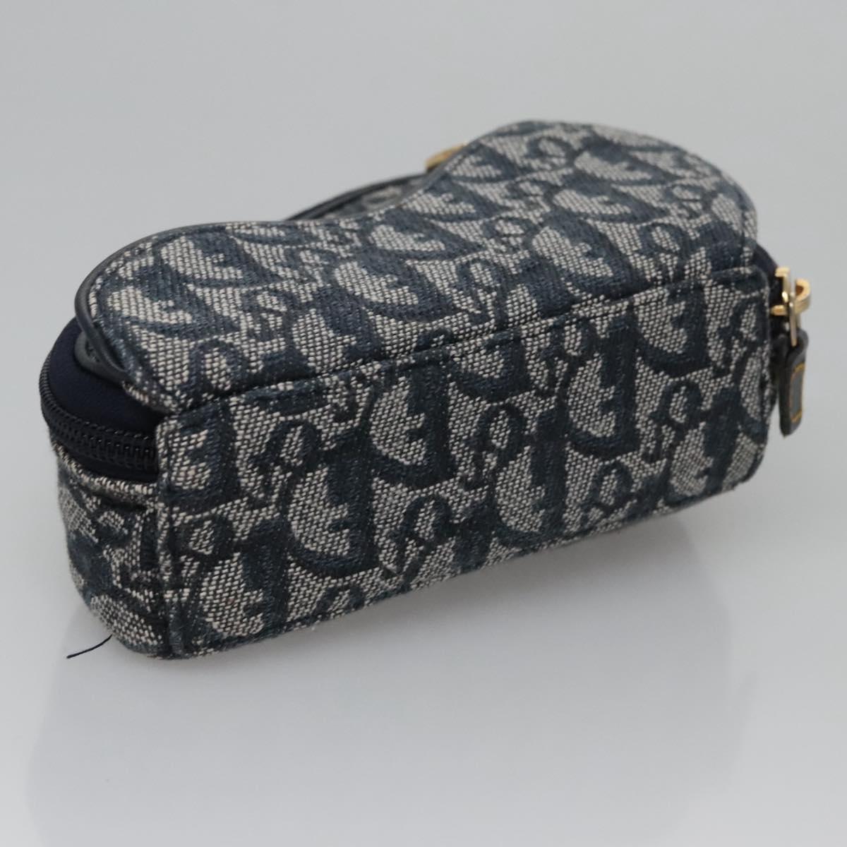 Dior Saddle Navy Canvas Clutch Bag (Pre-Owned)