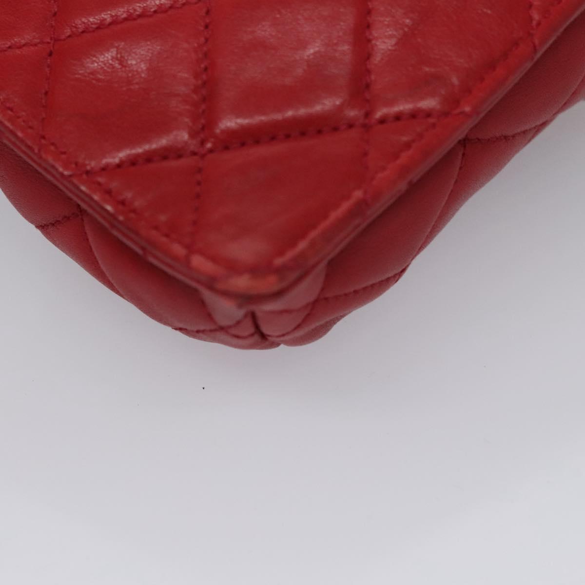 Chanel Phone Case Red Leather Clutch Bag (Pre-Owned)