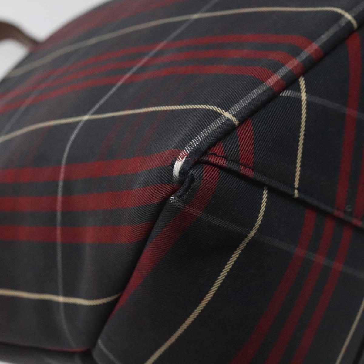 Burberry Nova Check Red Canvas Tote Bag (Pre-Owned)