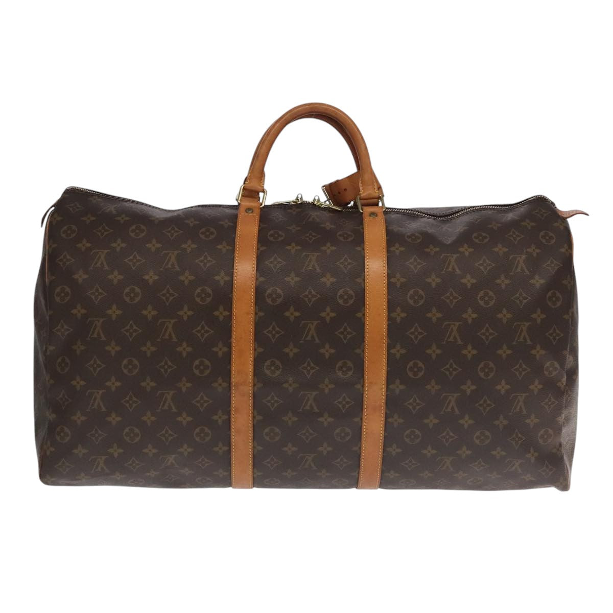 Louis Vuitton Keepall 60 Brown Canvas Travel Bag (Pre-Owned)