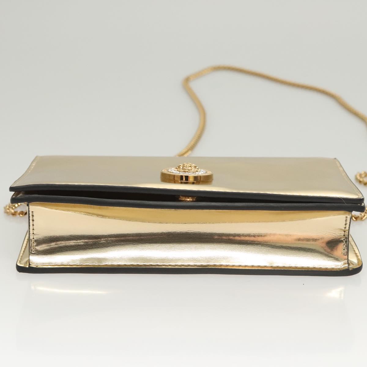 Versace Gold Patent Leather Shoulder Bag (Pre-Owned)