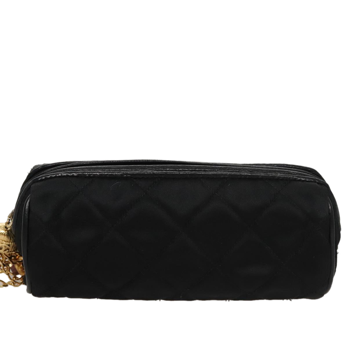 Chanel Gripoix Black Silk Clutch Bag (Pre-Owned)