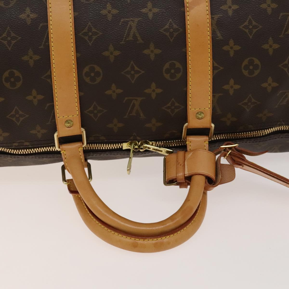 Louis Vuitton Keepall 55 Brown Canvas Travel Bag (Pre-Owned)