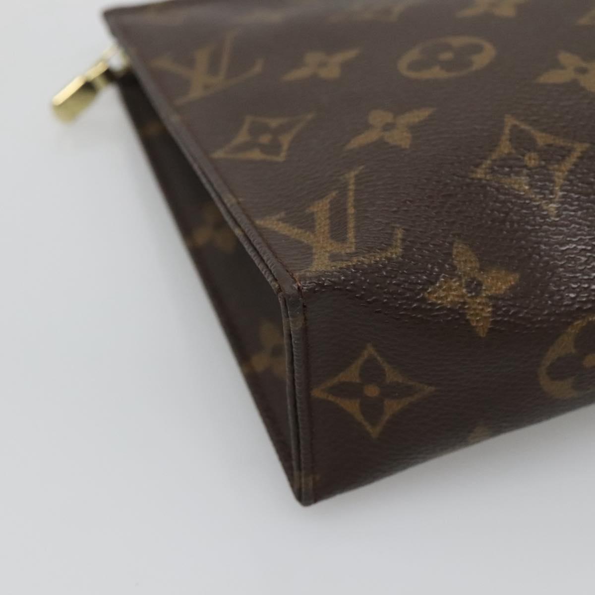Louis Vuitton Poche Toilette Brown Canvas Clutch Bag (Pre-Owned)