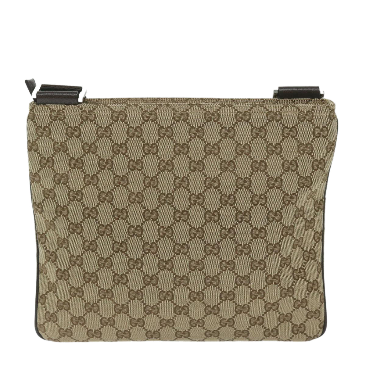Gucci Gg Canvas Beige Canvas Shoulder Bag (Pre-Owned)