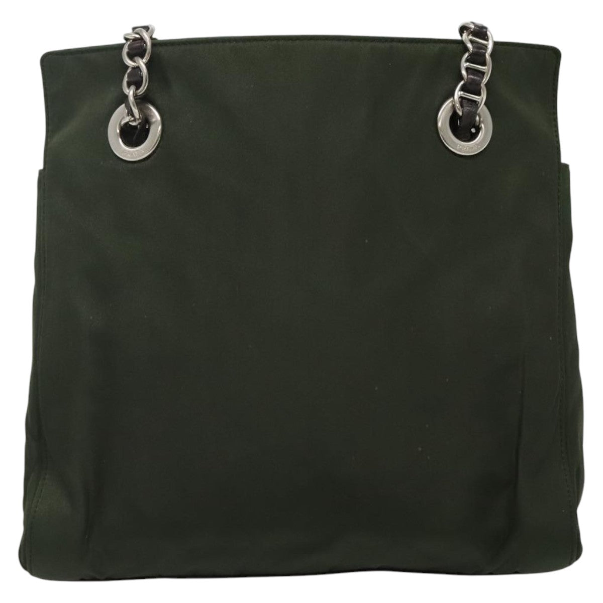 Prada Tessuto Khaki Synthetic Shoulder Bag (Pre-Owned)