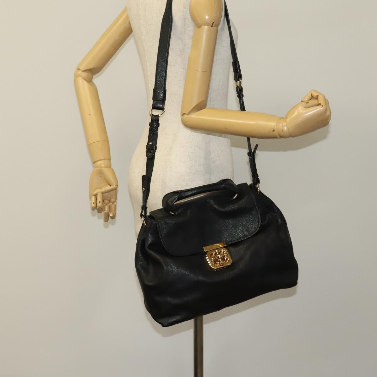 Chloé Elsie Black Leather Handbag (Pre-Owned)