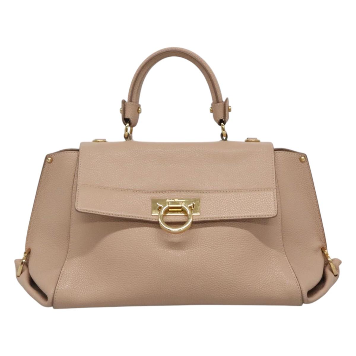 Salvatore Ferragamo Sofia Pink Leather Handbag (Pre-Owned)