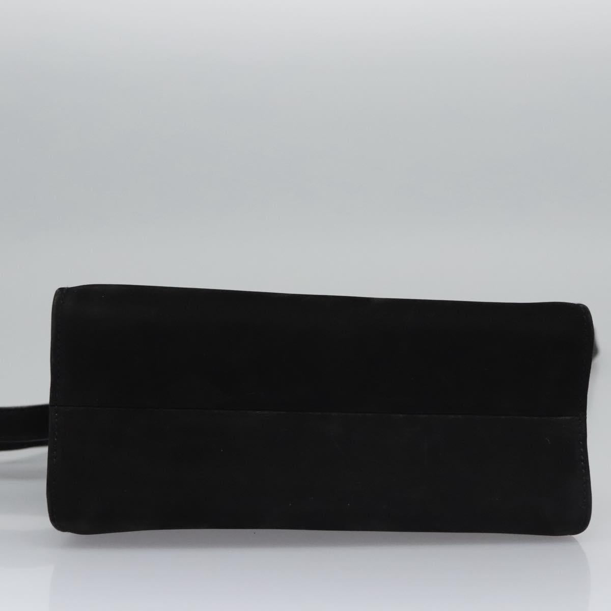Salvatore Ferragamo Vala Black Suede Handbag (Pre-Owned)