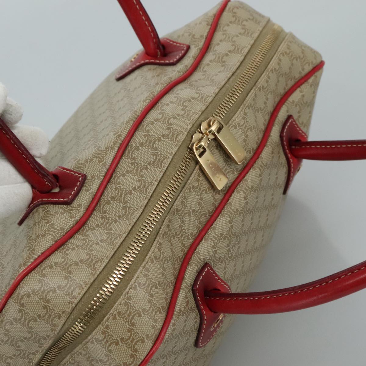 Céline Macadam Beige Canvas Handbag (Pre-Owned)