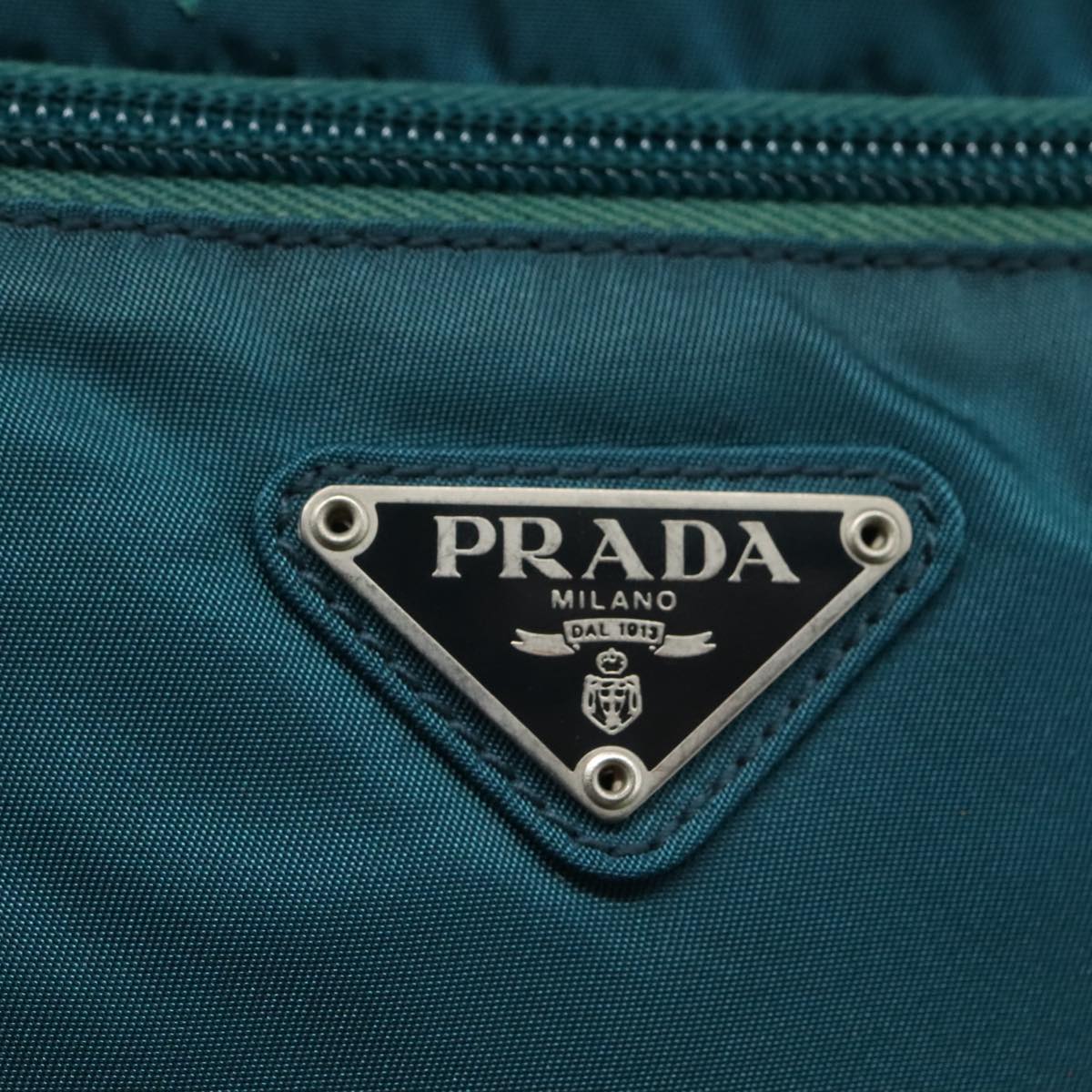 Prada Re-Nylon Blue Canvas Tote Bag (Pre-Owned)