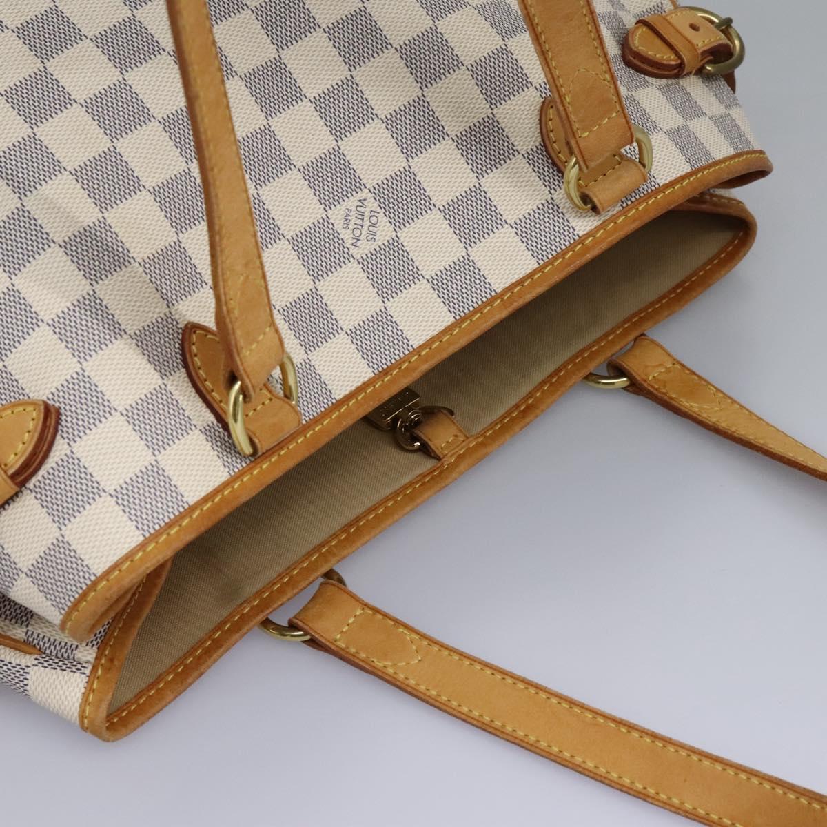 Louis Vuitton Batignolles Horizontal White Canvas Tote Bag (Pre-Owned)