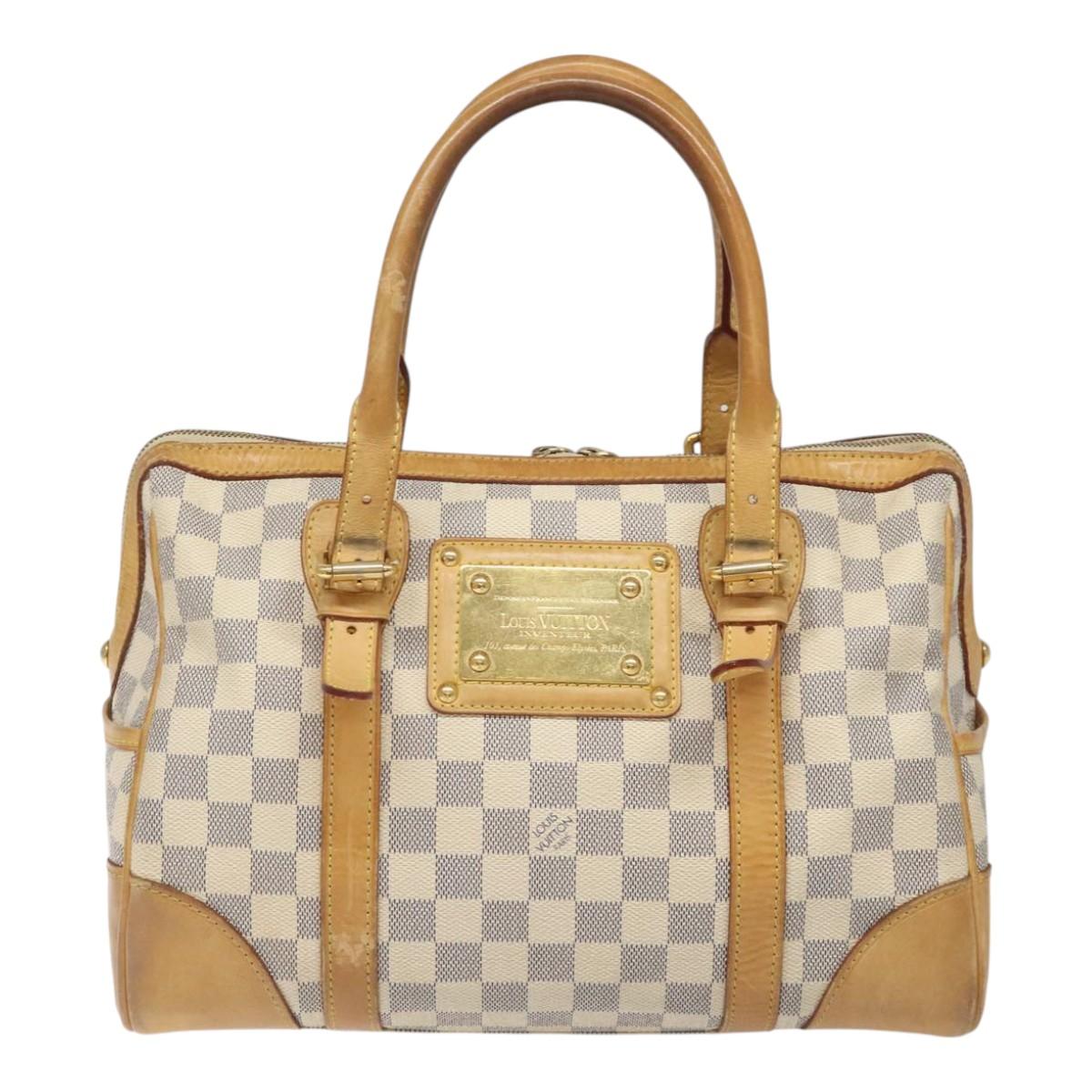 Louis Vuitton Berkeley White Canvas Handbag (Pre-Owned)