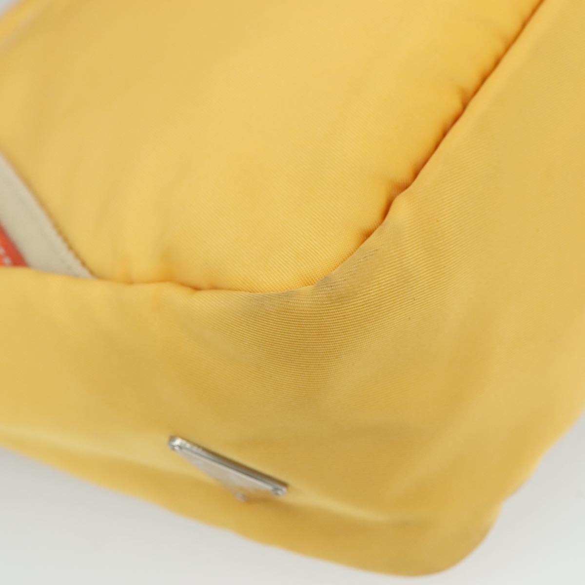 Prada Tessuto Yellow Canvas Handbag (Pre-Owned)