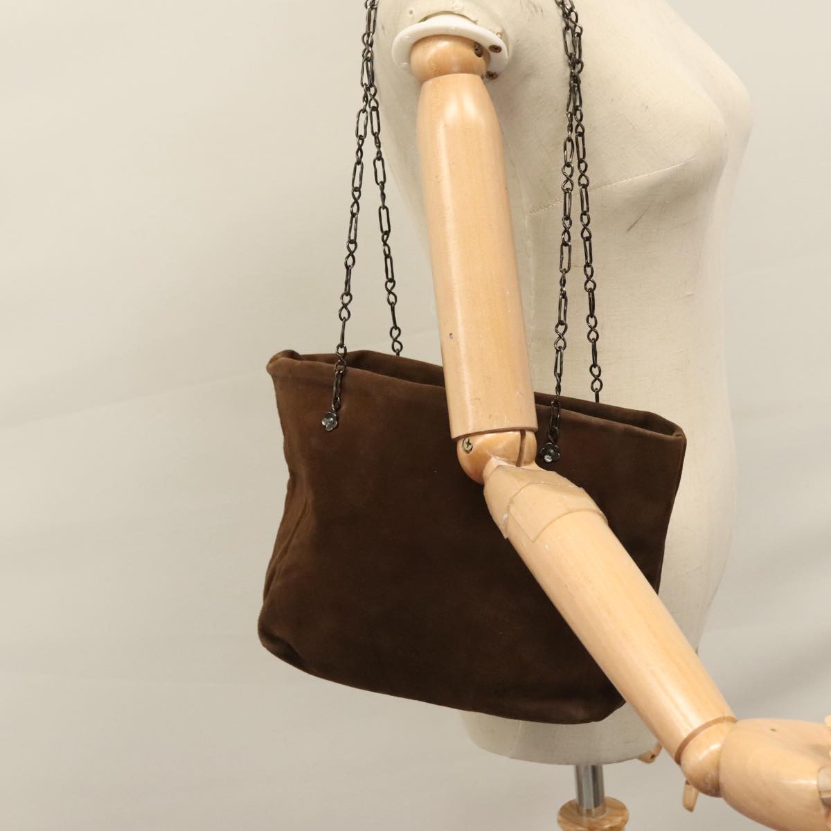 Prada Brown Suede Shoulder Bag (Pre-Owned)