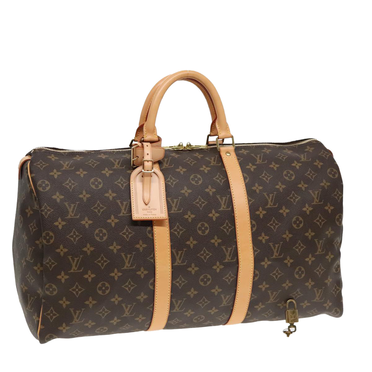 Louis Vuitton Keepall 50 Brown Canvas Travel Bag (Pre-Owned)