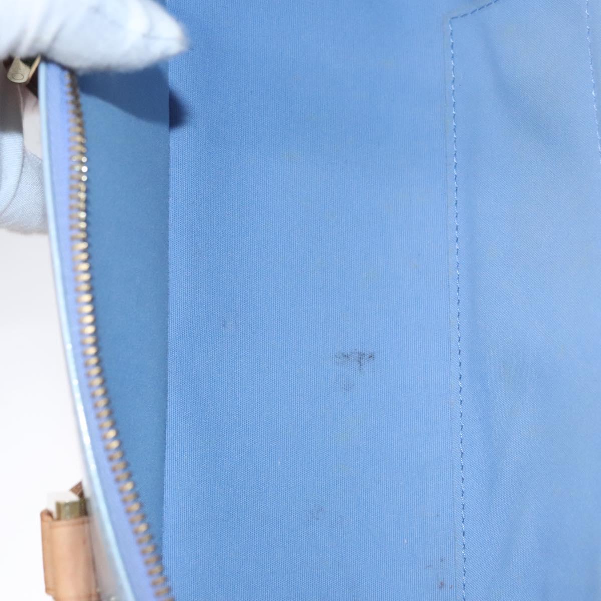 Louis Vuitton Sullivan Blue Patent Leather Handbag (Pre-Owned)