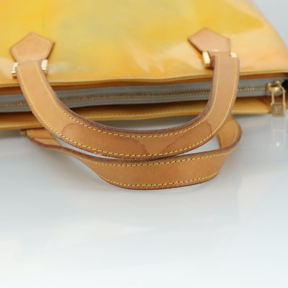 Louis Vuitton Houston Yellow Patent Leather Handbag (Pre-Owned)