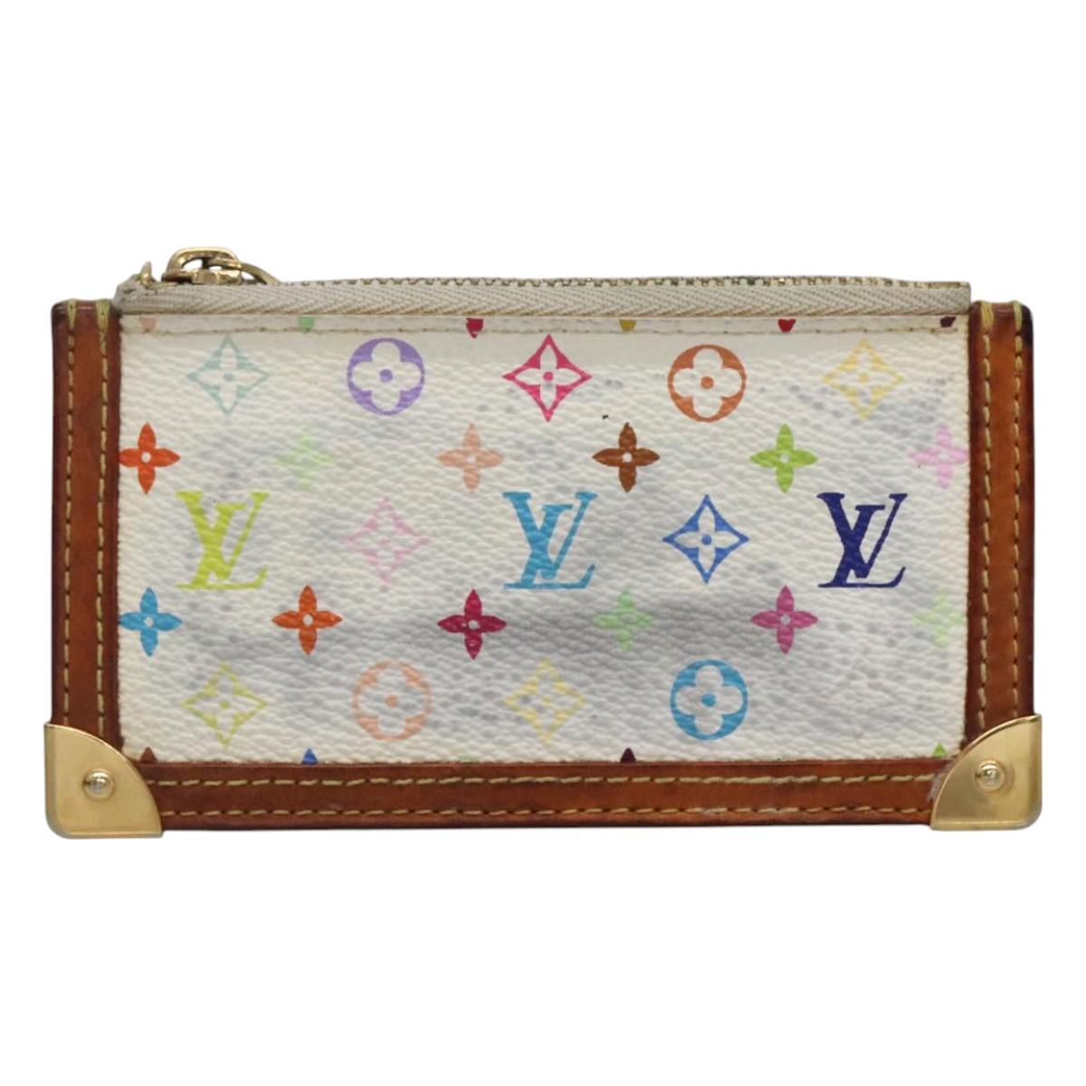 Louis Vuitton Pochette Clés White Canvas Wallet (Pre-Owned)
