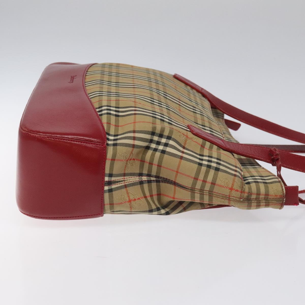 Burberry Nova Check Beige Canvas Tote Bag (Pre-Owned)