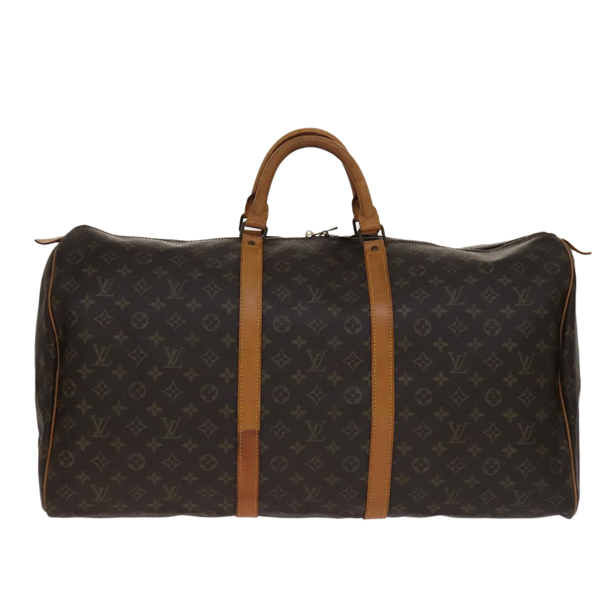 Louis Vuitton Keepall 60 Brown Canvas Travel Bag (Pre-Owned)