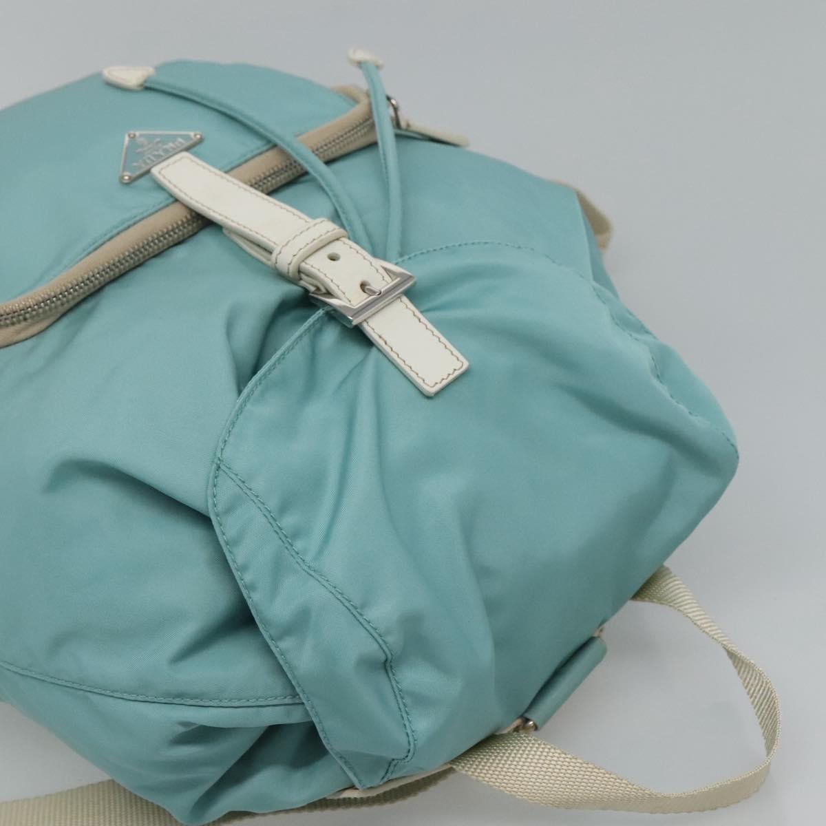 Prada Re-Nylon Blue Canvas Backpack Bag (Pre-Owned)
