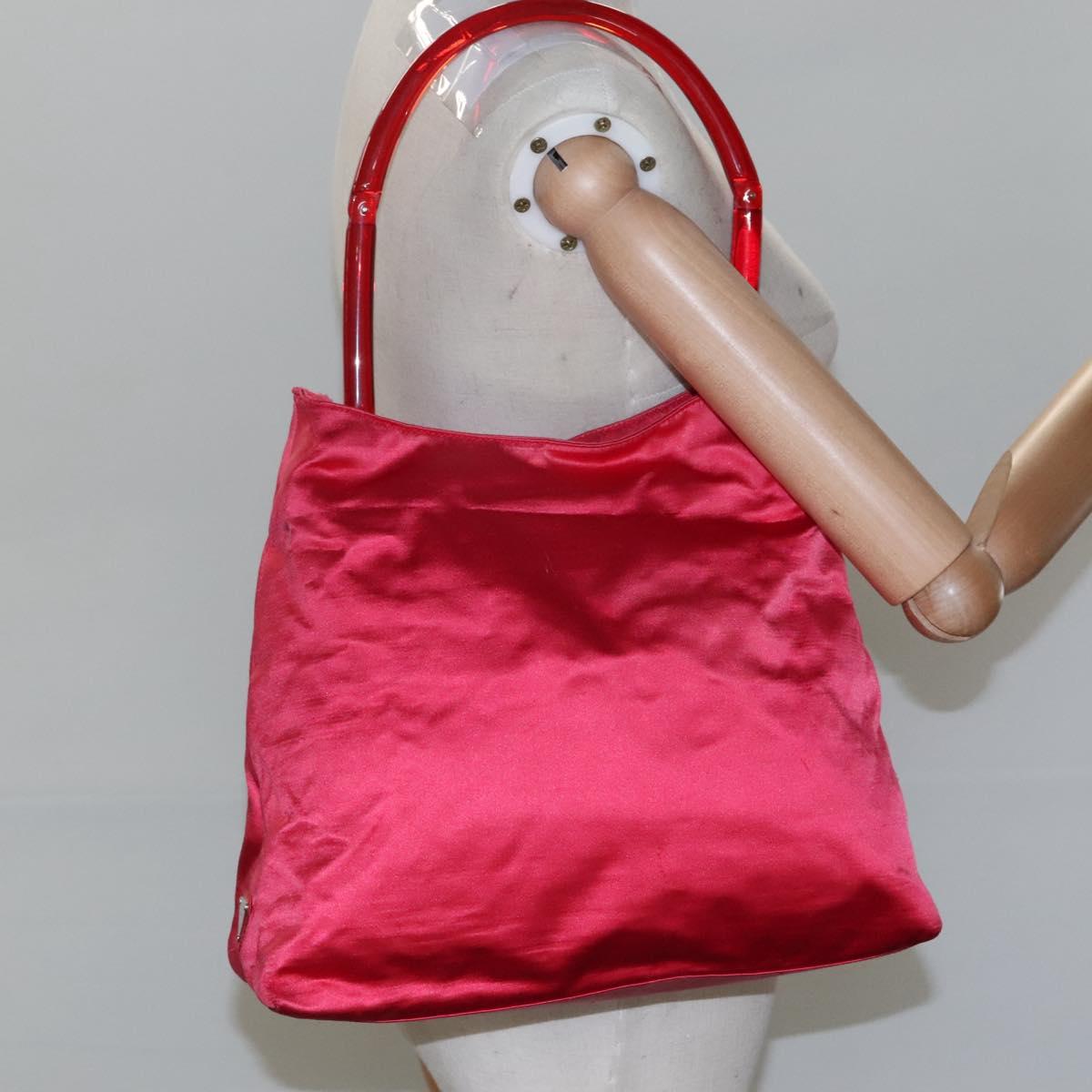 Prada Tessuto Pink Synthetic Shoulder Bag (Pre-Owned)