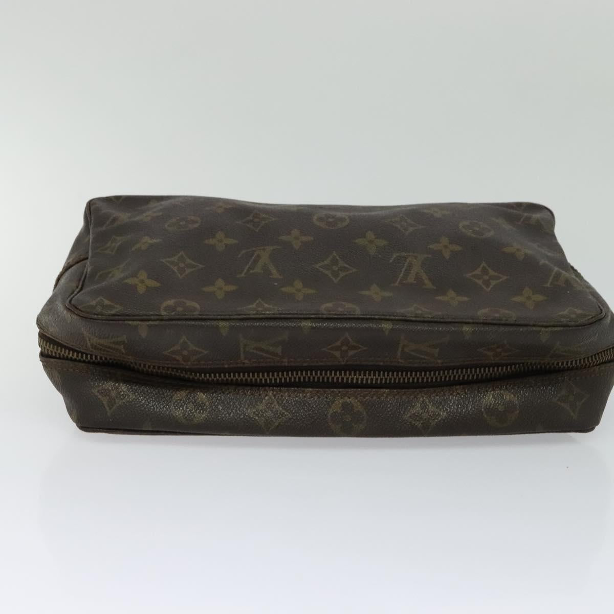 Louis Vuitton Trousse Toilette 28 Brown Canvas Clutch Bag (Pre-Owned)