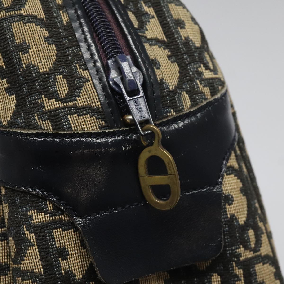 Dior Trotter Navy Canvas Handbag (Pre-Owned)