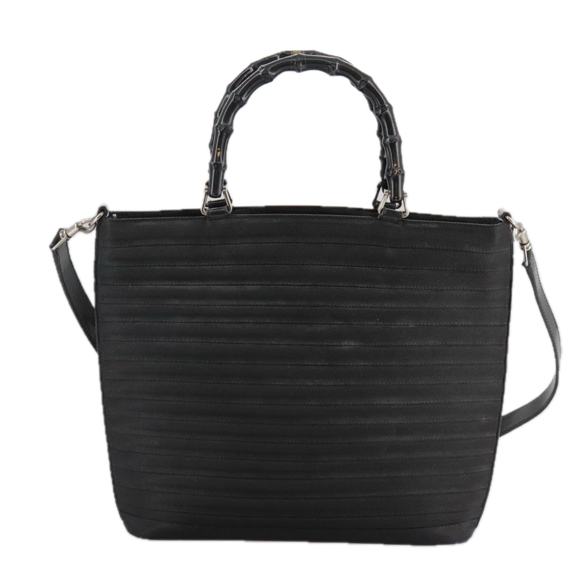 Gucci Bamboo Black Synthetic Handbag (Pre-Owned)