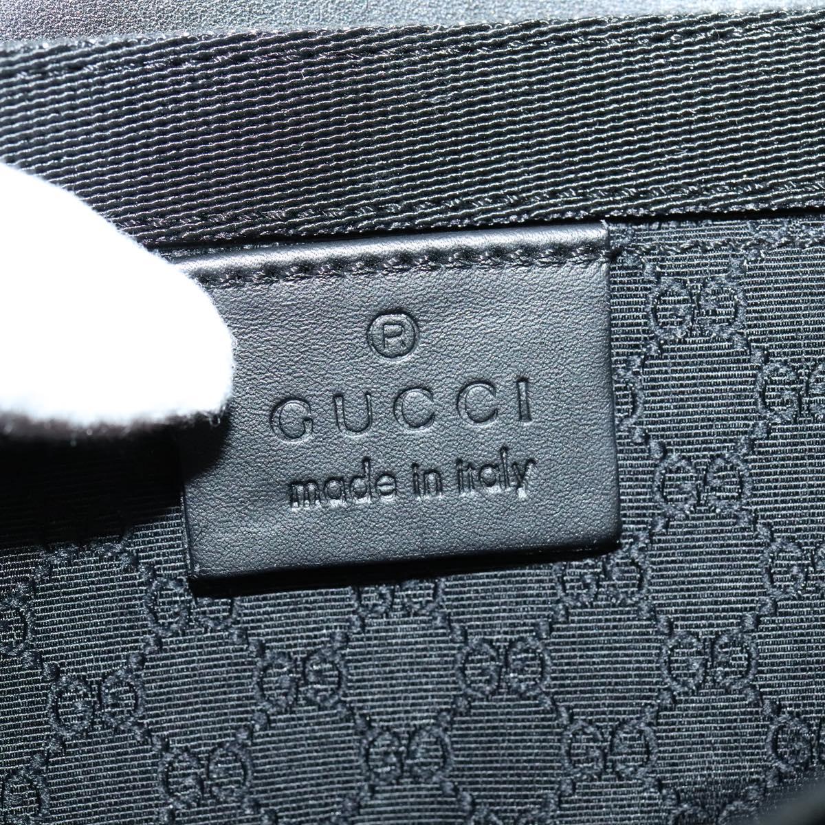 Gucci Gg Denim Black Canvas Shoulder Bag (Pre-Owned)