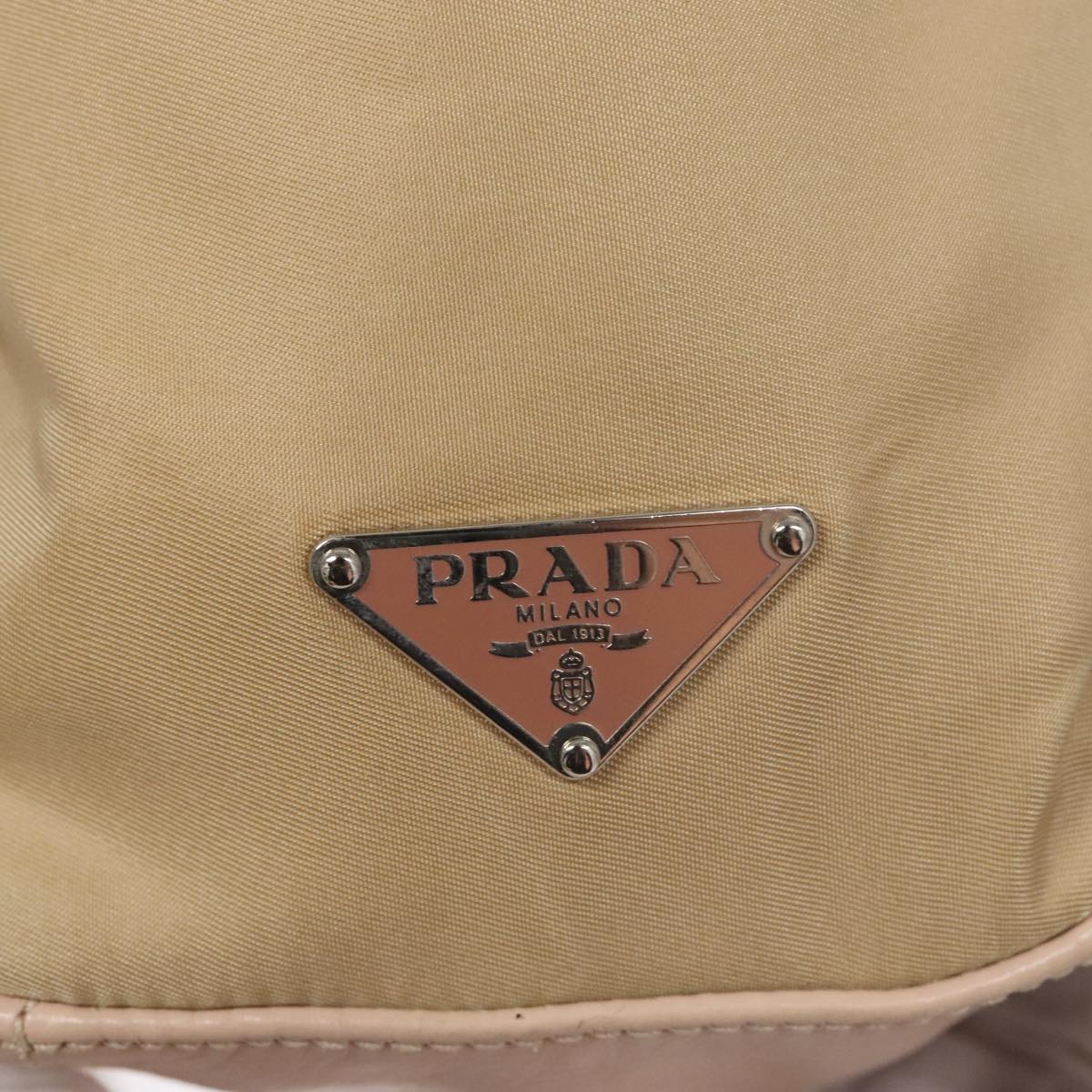Prada Beige Synthetic Shoulder Bag (Pre-Owned)