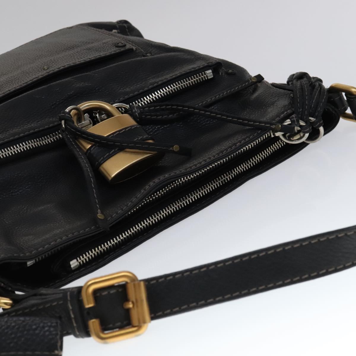 Chloé Paddington Black Leather Shoulder Bag (Pre-Owned)