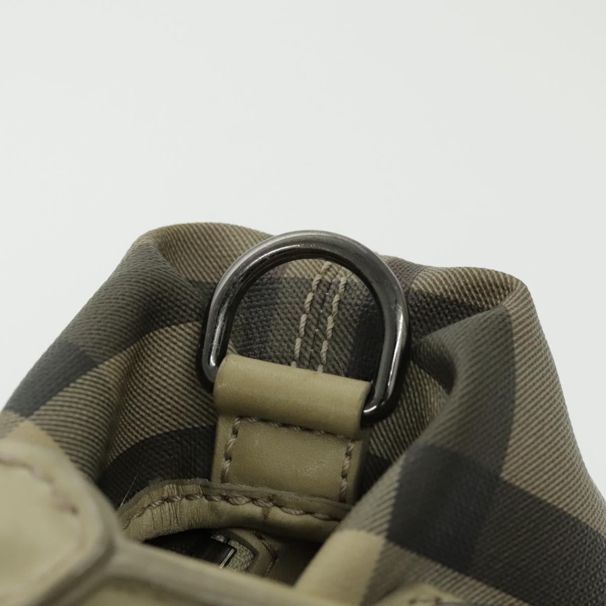 Burberry Nova Check Beige Canvas Handbag (Pre-Owned)
