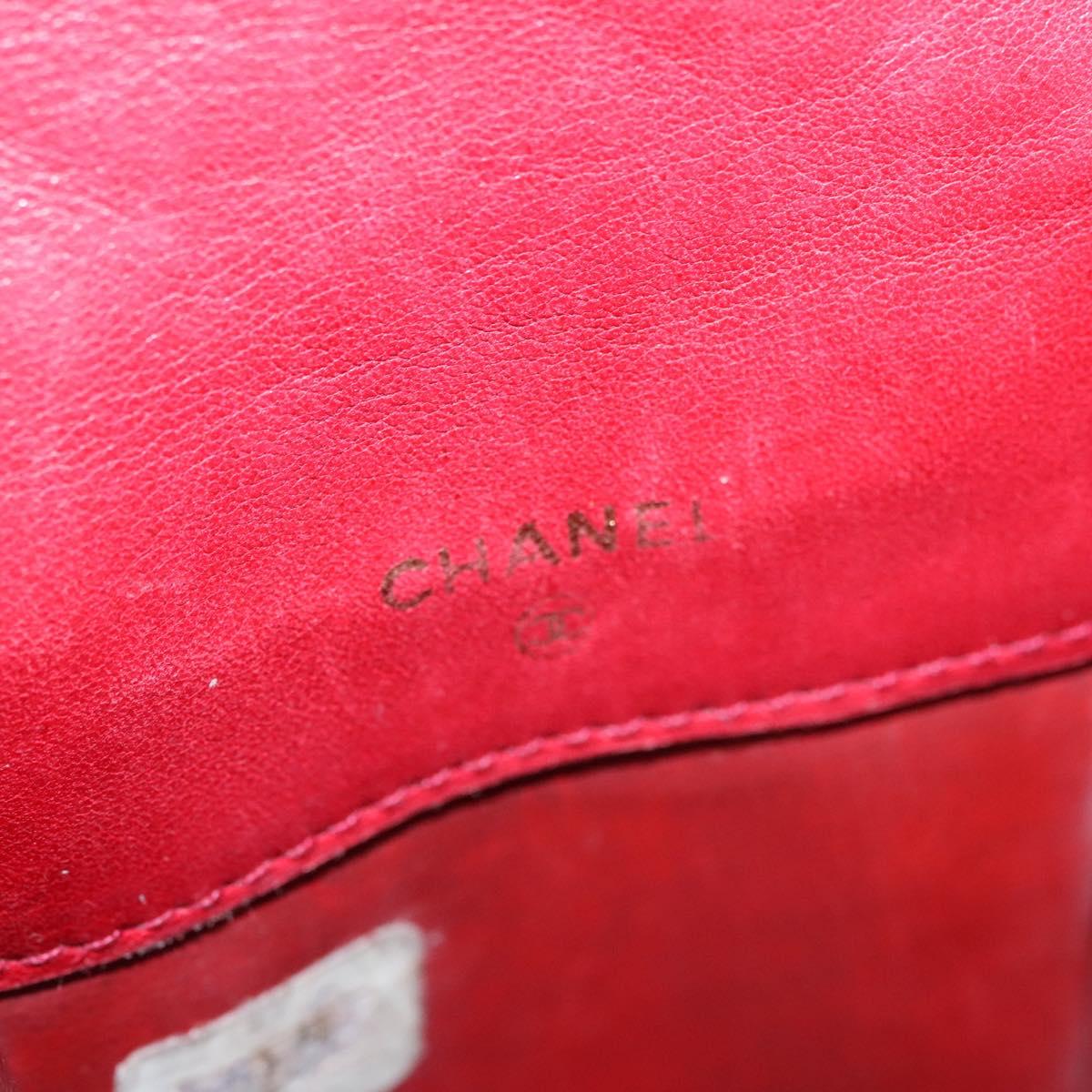 Chanel Phone Case Red Leather Clutch Bag (Pre-Owned)