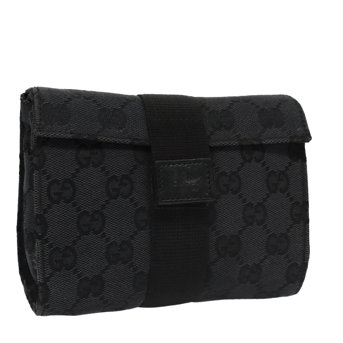 Gucci Gg Canvas Black Canvas Clutch Bag (Pre-Owned)